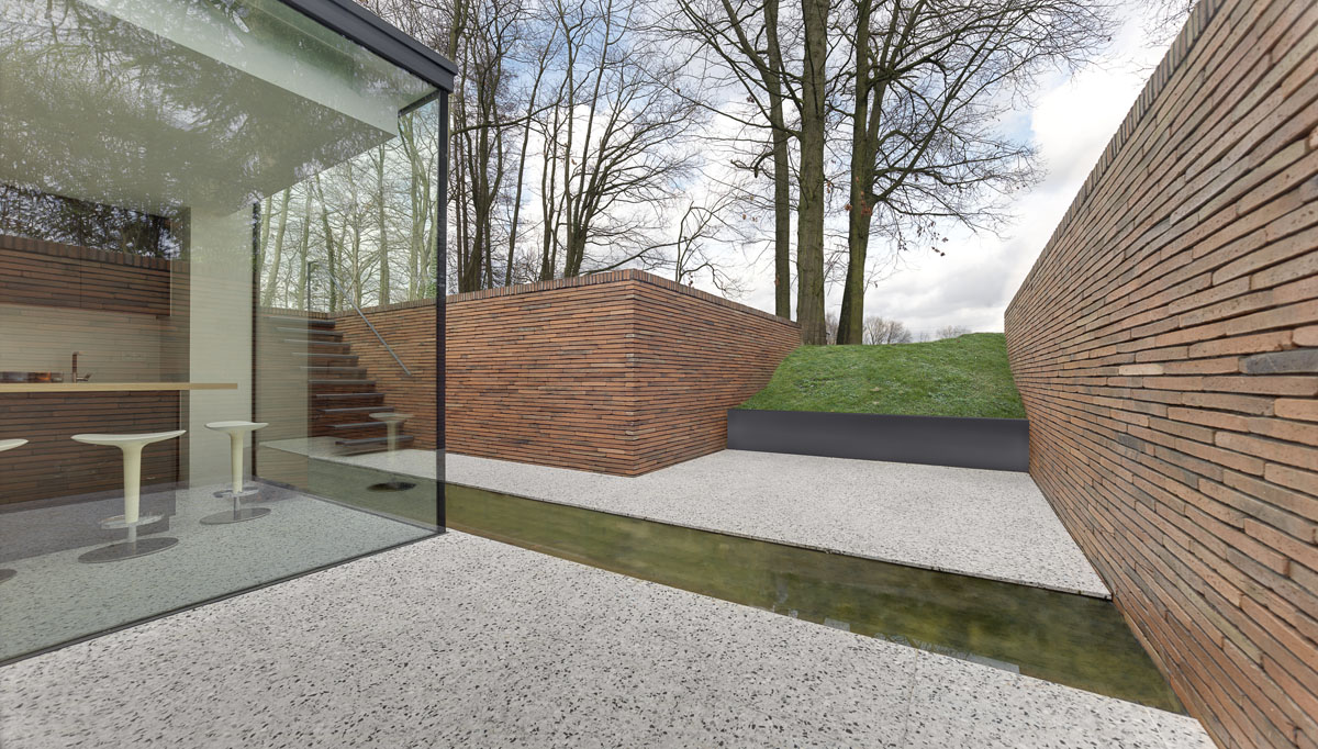 Brick-clad office building with Infinitum 3003