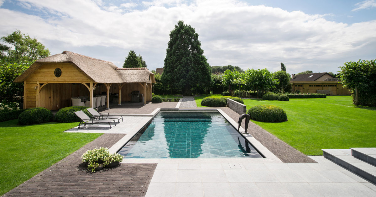 Clay paver connecting all garden elements